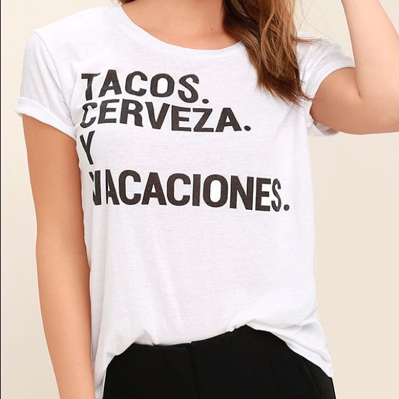 Chaser Tops - Chaser Tacos Graphic Tee NWOT